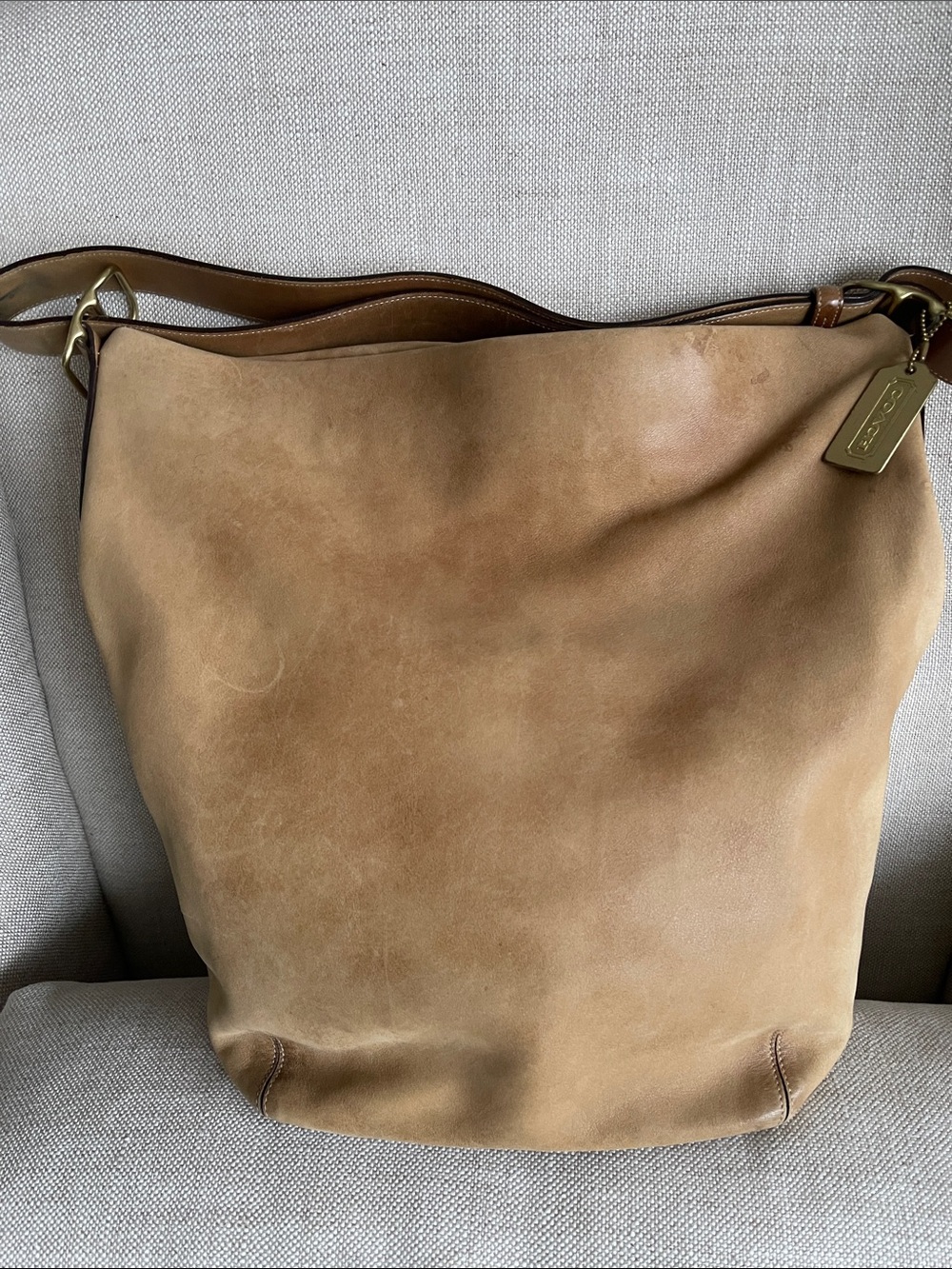 Y2K Coach Tan Leather Hobo with Gold Tag - Picture 10 of 10